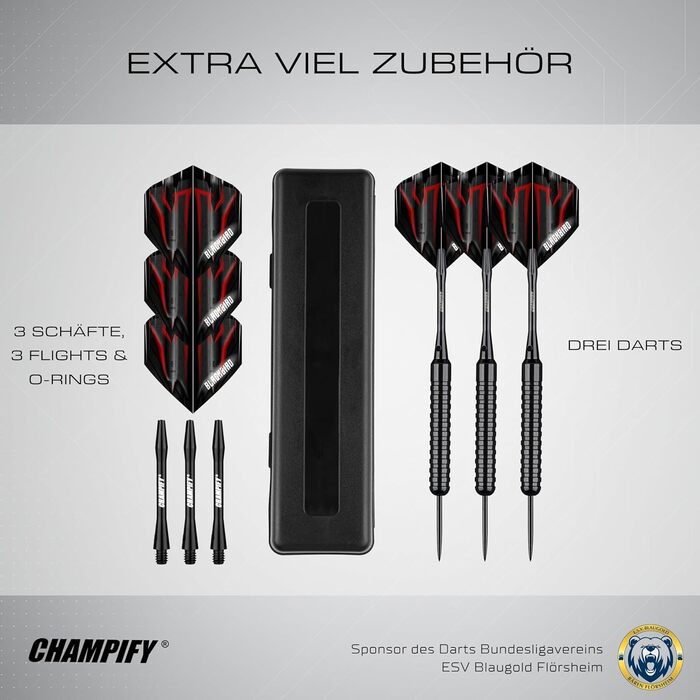 Набір дротиків сталеві Brass 23g з 6 шафтами та пір'ями - професійні дротики для гри