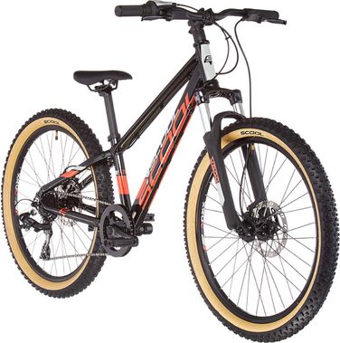 Дитячий гірський велосипед S'Cool Xroc Disc Alloy 24R 8S, 31 см, чорний/сірий/червоний