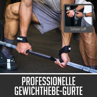 Roar® Ремені для підйому ваги (м'які) для силових тренувань, бодібілдингу, фітнесу - ремені для станової тяги - підтримуючі ремені - для жінок та чоловіків (Cammo)