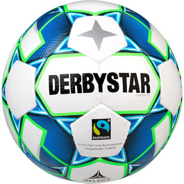 Футбольний м'яч Derbystar Gamma TT, білий/синій/зелений, розмір 5