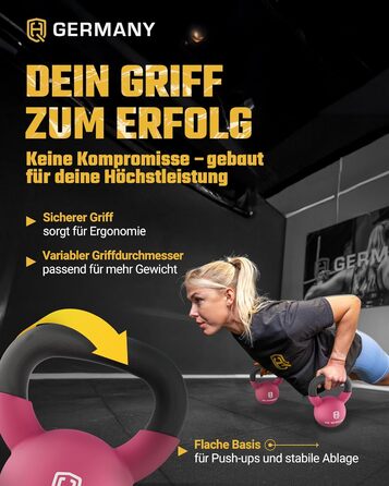 Гантель з неопрену HQ Germany® Vollguss 2-32 кг | Комплекти для початківців | Точність ваги ±2,0%