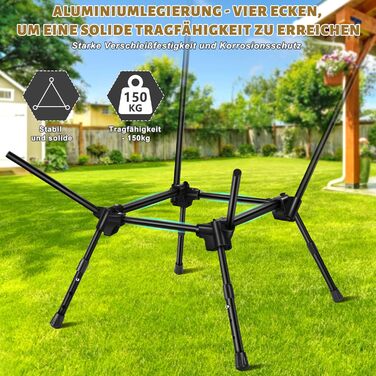 Складний туристичний стілець IEEILULU з високою спинкою, 130 кг, з кишенями, для кемпінгу, риболовлі, пікніка (колір: коричневий)