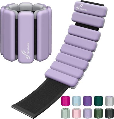 Набір манжет для ніг Sportneer 2 шт. (0,5 кг та 1 кг) для йоги, танців, аеробіки (0,5 кг*2, фіолетовий)