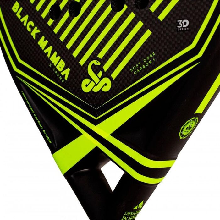 Ракетка для падел Vibor-a Black Mamba Xtreme 3k 2.0 - Професійна, One Size