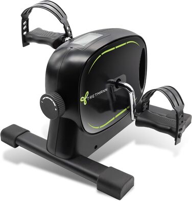 Тренажер для ніг Tretmann Basic Pedaltrainer — міні-велосипед для літніх людей та реабілітації, стійкий та безшумний, чорно-зелений