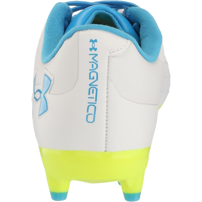 Кросівки футбольні Under Armour Magnetico Select 3.0 FG Unisex, 38.5 EU, білий/капрі жовтий, висока видимість