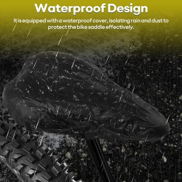 Гелевий велосипедний сідло MSDADA для жінок та чоловіків, водонепроникний, зручний, для шосе, круїзера, MTB, велотренажера, міста (жовтий)