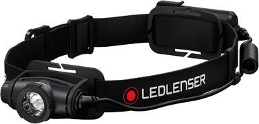 Ліхтар налобний Ledlenser H5 Core LED, 350 люмен, водонепроникний IP67, регульований, поворотний, з плавним регулюванням яскравості, 2xAA батарейки, дальність освітлення 160м, з батарейками