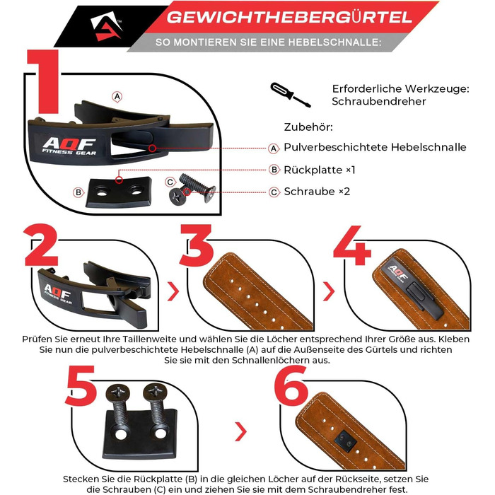 Пояс для важкої атлетики AQF з важільною пряжкою, 4'' ширина, 10 мм шкіра, для пауерліфтингу, фітнесу, станова тяга, чоловічий та жіночий, коричневий, XXL