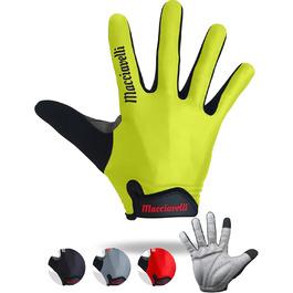 Велосипедні рукавички MACCIAVELLI - унісекс, для MTB, з сенсорним екраном, жовті, розмір L