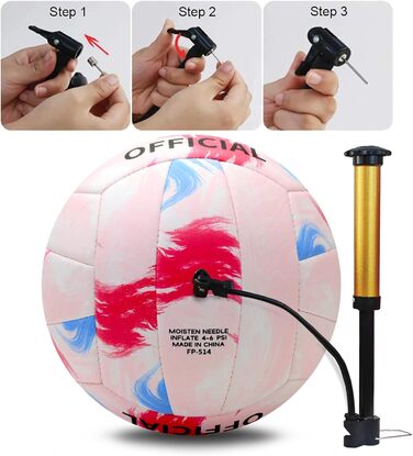 Волейбольний м'яч Fantecia для пляжного волейболу та басейну. Розмір 5, з помпою, для тренувань та гри. Підходить для юнаків та дорослих