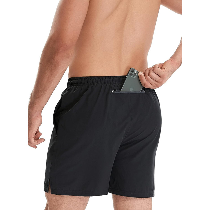 Шорти чоловічі HOPLYNN 2-в-1 літні, швидковисихаючі, для бігу та фітнесу, чорні