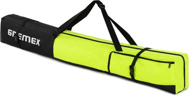 GREMEX Skitasche: Водонепроникний мішок для лиж на 1 пару - міцний та ергономічний мішок для лиж Alpinski, аксесуари для лиж, бірюзово-жовтий (неоновий жовтий, 180 см)