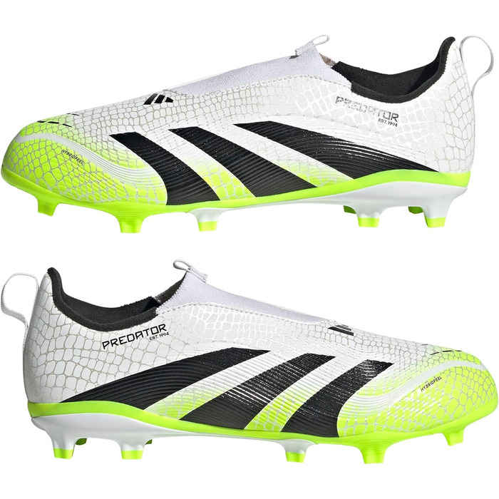 Дитячі футбольні бутси adidas Predator League Laceless для твердого поля, розмір 35.5 EU, кольори: Cloud White, Core Black, Lucid Lemon