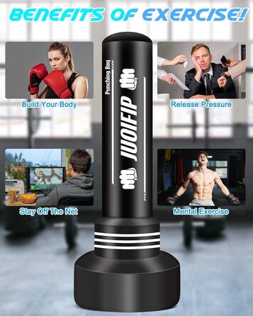 Boxsack YORWHIN 180см: Надувний боксерський мішок для тренувань MMA, Муай Тай, Фитнесу (з рукавичками)