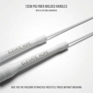 Стрибальний скакалка для дорослих Elevate Speed Rope, 5 мм, регульована довжина 3 м, чорно-біла