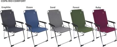 Крісло для кемпінгу Bo-Camp Copa Rio Comfort: чорне, розкладне, для відпочинку та риболовлі