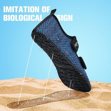 Чоловічі та жіночі аквашузи WateLves для плавання, пляжу та басейну. Швидко сохнуть, дихають, сірі, розмір 40/41 EU