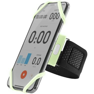 Спортивний браслет для телефону BONE Laufarmband: універсальний для iPhone 16/15/14/13/12 Pro Max XS XR X та Samsung Galaxy (чорний, L 25-40см)