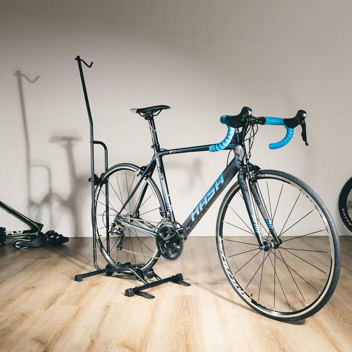 Підставка для велосипеда CyclingDeal - Регульована стійка для паркування велосипедів, вертикальна та горизонтальна - Безпечне та надійне зберігання MTB та шосейних велосипедів