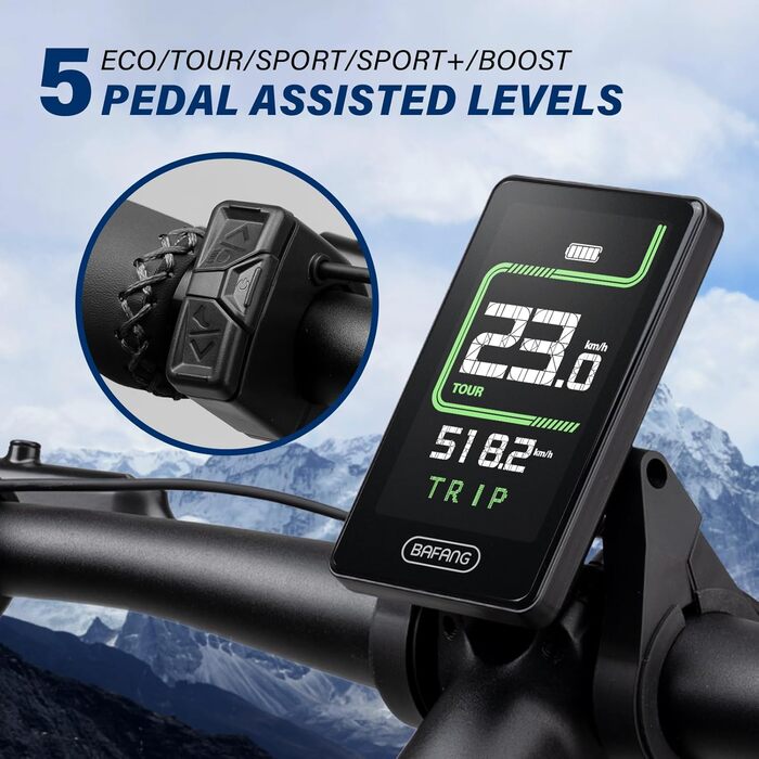 Дисплей BAFANG для електровелосипеда з CAN для моторів M620, M600, M560, M510, M420, велосипедний комп'ютер з підтримкою 0-9 PAS, CAN-протокол