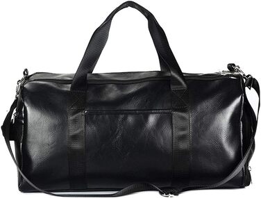 Спортивна сумка з відділенням для взуття та мокрих речей, водонепроникна, з PU шкіри, для фітнесу, подорожей, тренажерного залу (зелена, чорна)