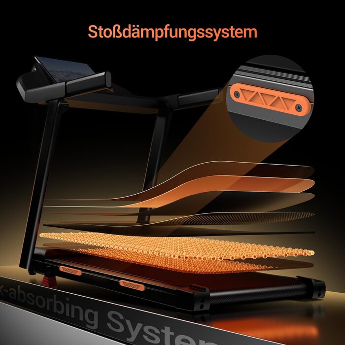 Біговий доріжка LONTEK для дому з нахилом 15%, швидкість 12 км/год, максимальне навантаження 136 кг, чорний