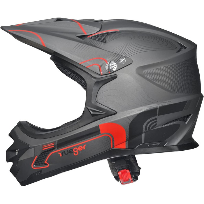 Шолом RXD-9001 для даунхіллу, BMX, MTB, ендуро, фрірайду, матовий чорний, розмір XS (53-54 см)