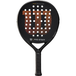 Падельна ракетка Wilson Pro Staff Elite v2, карбон-скловолокно, EVA, 365 г, 484 см², чорна/червона/жовта