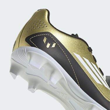 Бутси футбольні adidas F50 Club Messi, гнучка підошва, 42 EU, біло-золото-чорний колір