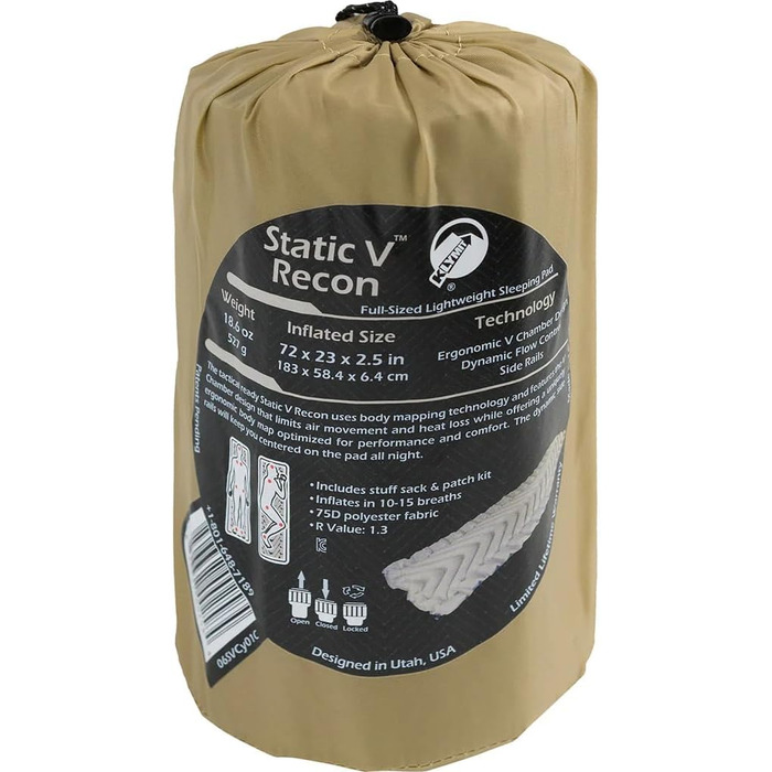 Каремат Klymit Static V Coyote Sand - туристичний килимок для сну