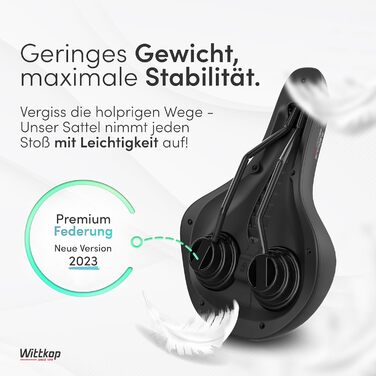 Велосипедне сідло WITTKOP з інноваційною системою 5 зон Medicus та ортопедичною піною Memory Foam. Зручне сідло для жінок та чоловіків. MTB, Trekking, City Trekking сідло