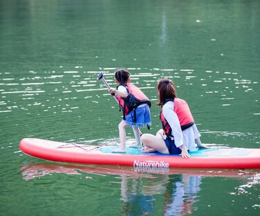 Надувна SUP-дошка Naturehike з подвійним шаром ПВХ, Drop Stitch, червона 328×72×15 см / синя 292×70×15 см