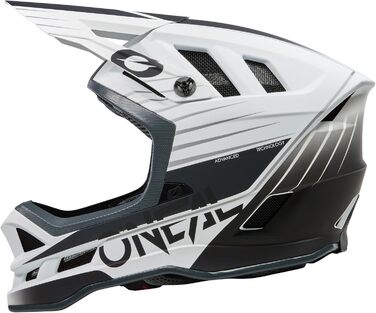 Шолом для гірського велосипеда O'NEAL Blade Polyacrylite MTB Downhill для дорослих, вентиляція, Dri-Lex, ABS, бірюзово-неоново-жовтий, розмір XS, білий/сірий