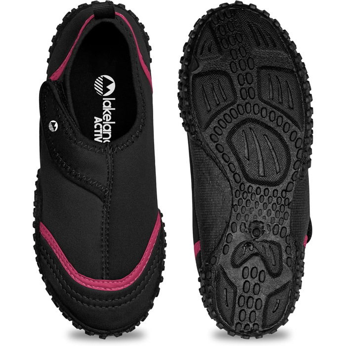 Активні водяні черевики для хлопчиків Lakeland Seathwaite з легкою застібкою (26 EU, чорний рожевий)