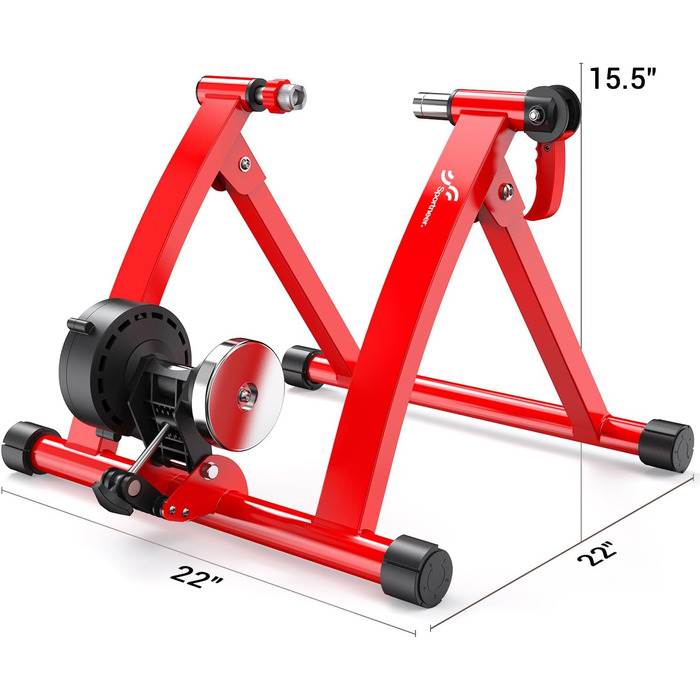 Роликовий тренажер Sportneer для велосипеда - магнітний тренажер для 26-28' та 700C, 6 рівнів опору, тиха робота