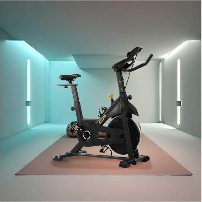 Велотренажер Clover Fitness з LCD-дисплеєм та 6 рівнями опору, чорний