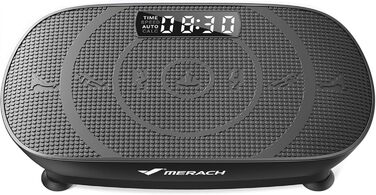 Вібраційна платформа MERACH для тренувань всього тіла, побудова та формування м'язів, автоматичне регулювання швидкості, Bluetooth-динамік, чорний