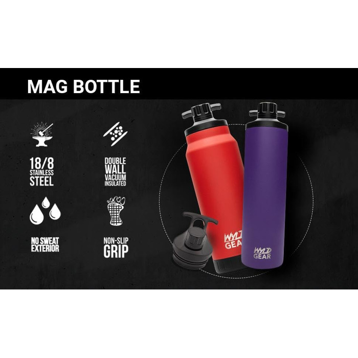 Термос Wyld Gear Mag Bottle 709 мл рожевий, магнітна кришка, BPA-free