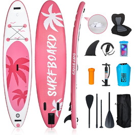 Надувна SUP-дошка YU YUSING 320/335x76x16,5 см з регульованим веслом, насосом, рюкзаком, страховочним шнуром, водонепроникною сумкою, для плавання стоячи, до 150 кг