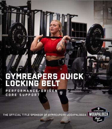 Пояс для важкої атлетики Gymreapers Schnellverschluss Сірий (4 дюйми, неопрен, металева пряжка) для бодібілдингу, пауерліфтингу, крос-тренінгу