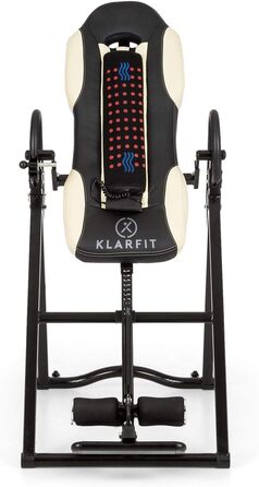 Інверсійний стіл Klarfit Ease Delux для спини, до 136 кг, чорний/бежевий
