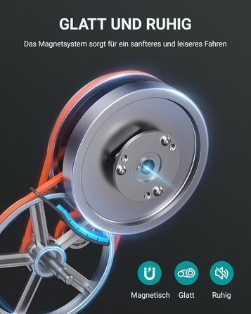 MERACH 4-в-1 складаний велотренажер для дому з LCD монітором, вимірюванням пульсу, магнітним ергометром і зручним сидінням, фітнес-велосипед для домашнього використання, компактний