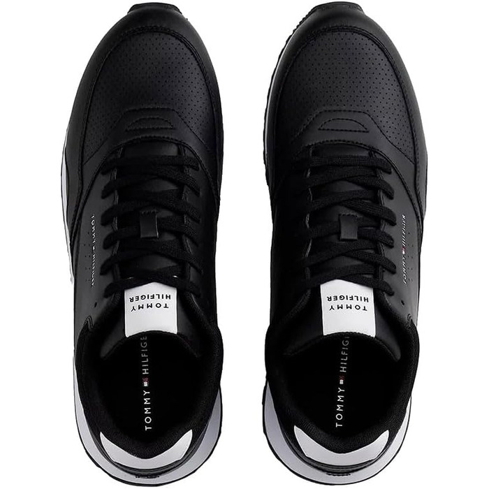 Чоловічі шкіряні кросівки Tommy Hilfiger Runner New Eva, чорні (Black Black White), розмір 40 EU