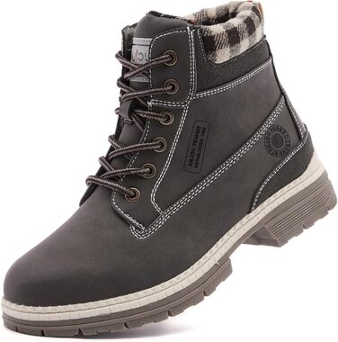 Черевики для туризму та зимові черевики ANJOUFEMME для жінок, водонепроникні та теплі зимові черевики для активного відпочинку, трекінгу та зимових прогулянок (42 EU, Коричневий)