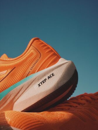 Чоловічі бігові кросівки XTEP One-Piece, літні, сітчасті, дихаючі, з амортизацією, для бігу та спорту (44 EU, флуоресцентний помаранчевий)