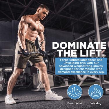 Фитнес рукавички RDX для чоловіків та жінок, рукавички для тренувань, силових вправ, з антиковзким покриттям та захистом зап'ястя, для залу, бодібілдингу, HIIT, підняття ваги, чорні, XL