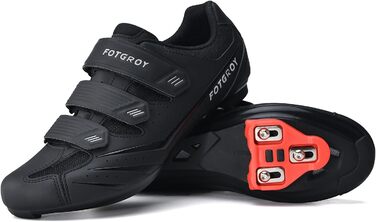 Велосипедні шкарпетки для жінок, шосейні велотуфлі з шипами, сумісні з Peloton SPD ARC Look Delta, унісекс велотуфлі для занять на велотренажері та на відкритому повітрі (37 EU, Чорний)