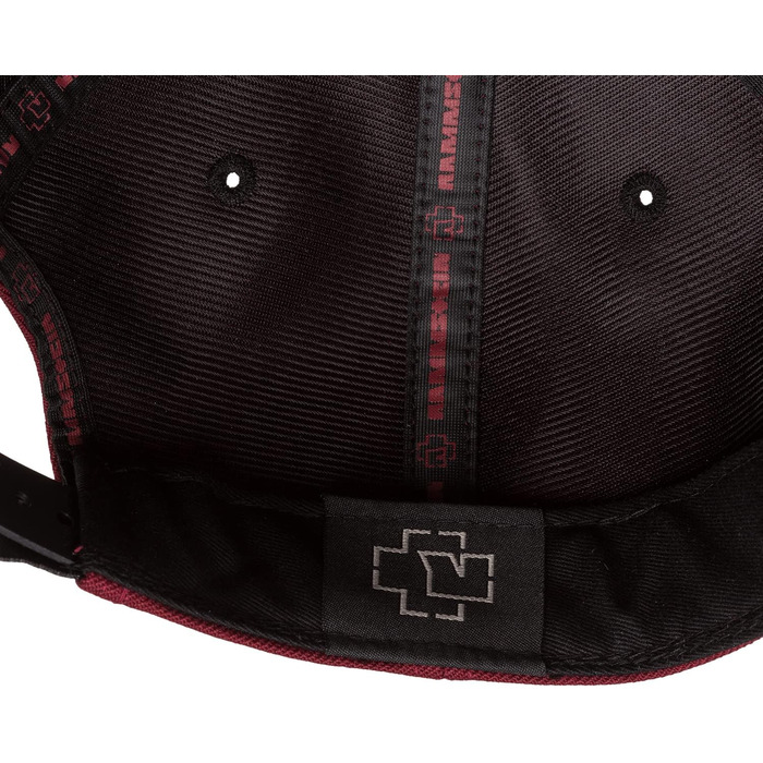 Кепка-снэпбек Rammstein бордового кольору, універсальний розмір