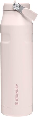 Термобутилка Stanley Flip Straw 2.0 з трубочкою 1,06 л, ізольована, зберігає холод 17 годин, 4 дні лід, BPA-free, герметична, для авто, мийка в посудомийці, Rose Quartz